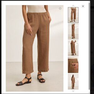 VELVET BY GRAHAM & SPENCER Lola Linen Pant, sz M, bark